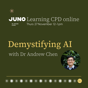 Juno Learning CPD Demystifying AI with Dr Andrew Chen.