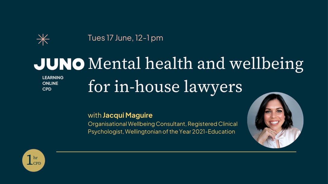 Juno Learning: Mental health and wellbeing for in-house lawyers