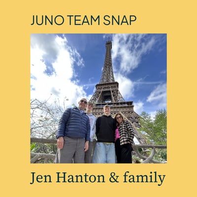 Juno Lawyer Jen Hanton and family