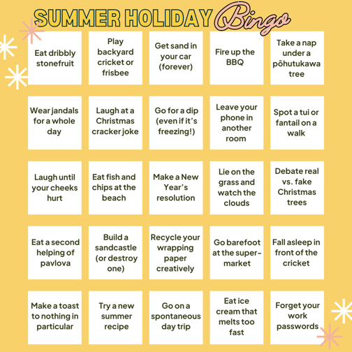 Summer Holiday Bingo 